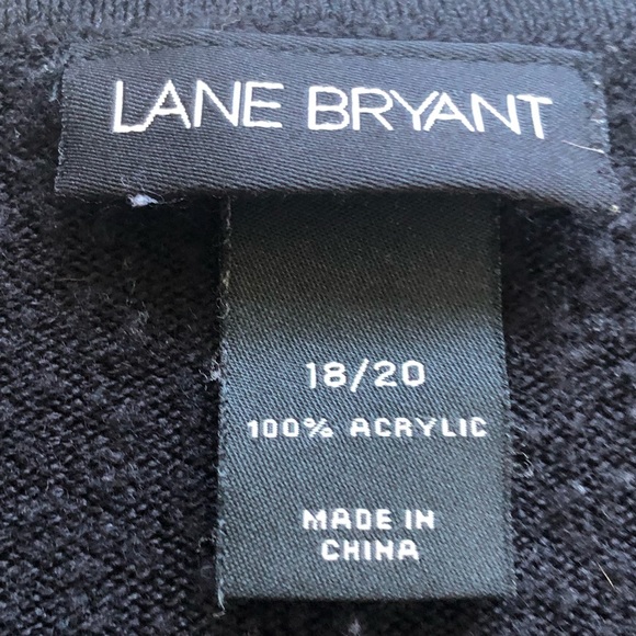 Lane Bryant Black Ballerina Style Faux Wrap Style Sweater - Picture 4 of 5